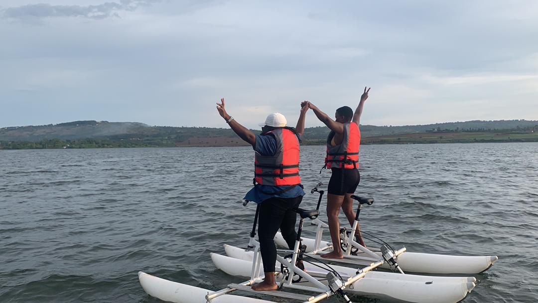 Water Biking 30$ per person for 40mins (On Lake Victoria)